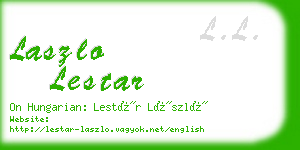 laszlo lestar business card